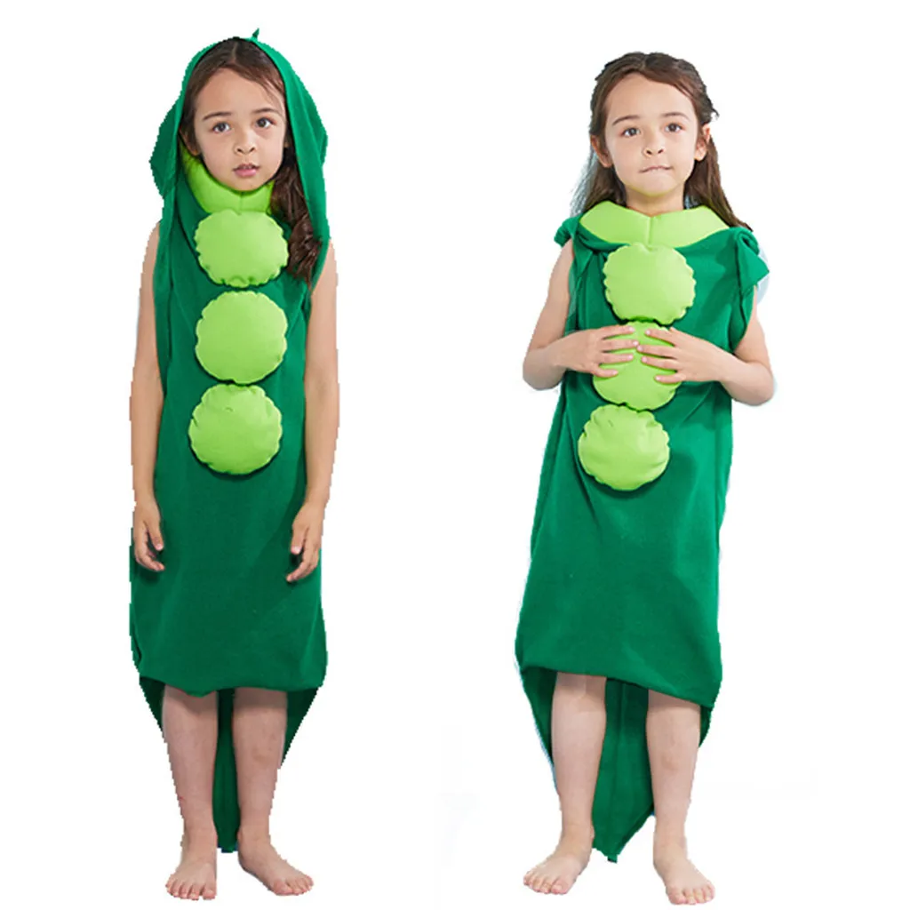 Детский костюм для косплея горох с капюшоном|Женские платья| |