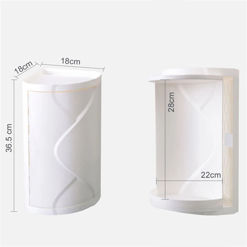 bathroom corner storage shelves 360 degree rotating wall shelf free punching shower rack waterproof kitchen cabinet organizer free global shipping