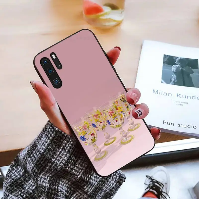 

Beautiful pink cup design Phone Case For Huawei honor Mate P 9 10 20 30 40 Pro 10i 7 8 a x Lite nova 5t