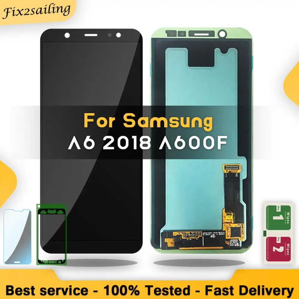 ЖК дисплей OLED для Samsung Galaxy A6 A600 2018 LCD A600F A600FN с сенсорным экраном и дигитайзером на