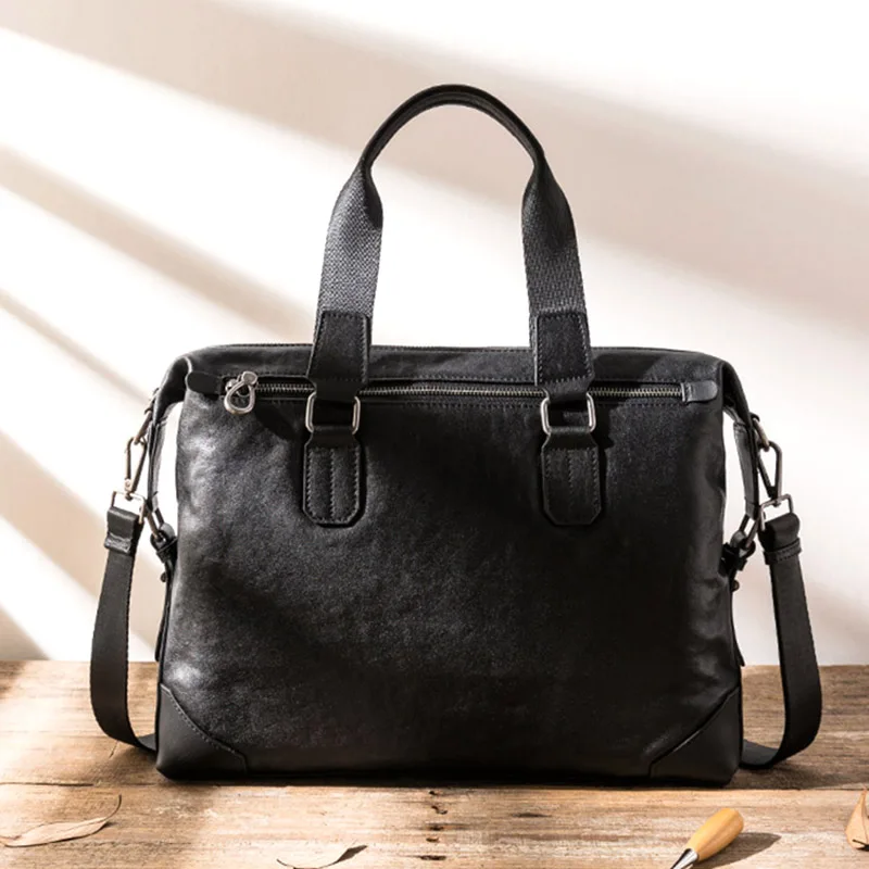 

AETOO Leather men's casual messenger bag, all-match simple shoulder bag, cowhide fashion messenger bag