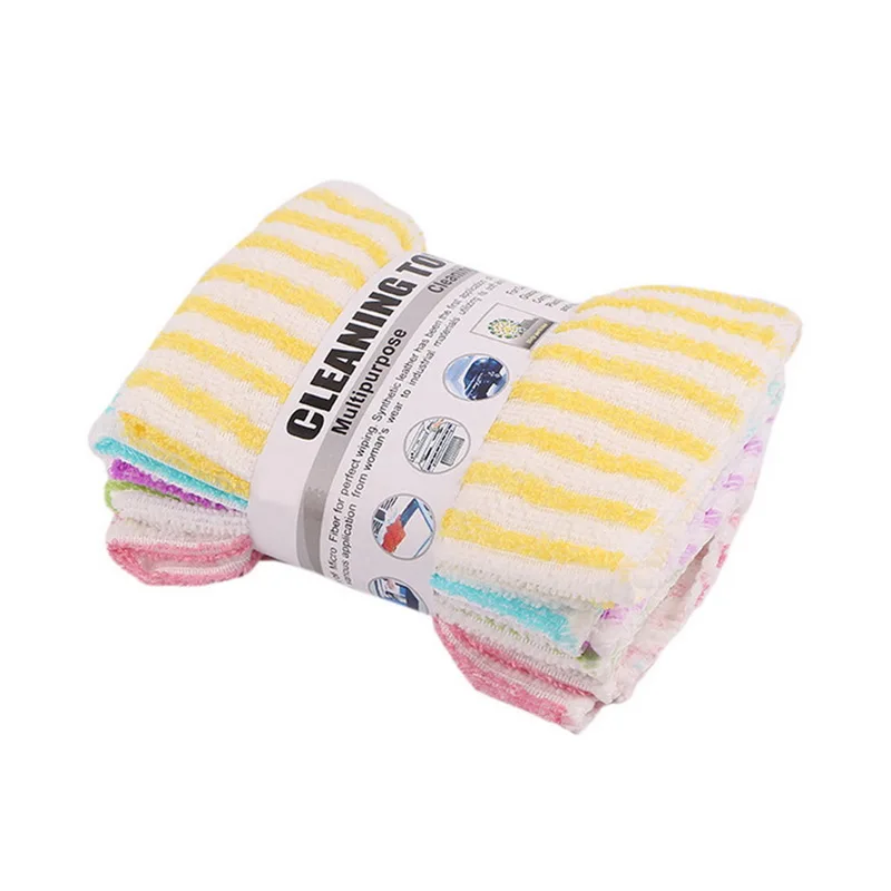 5 шт. обеденное полосатое полотенце красочное мягкое квадратная стирка сухая