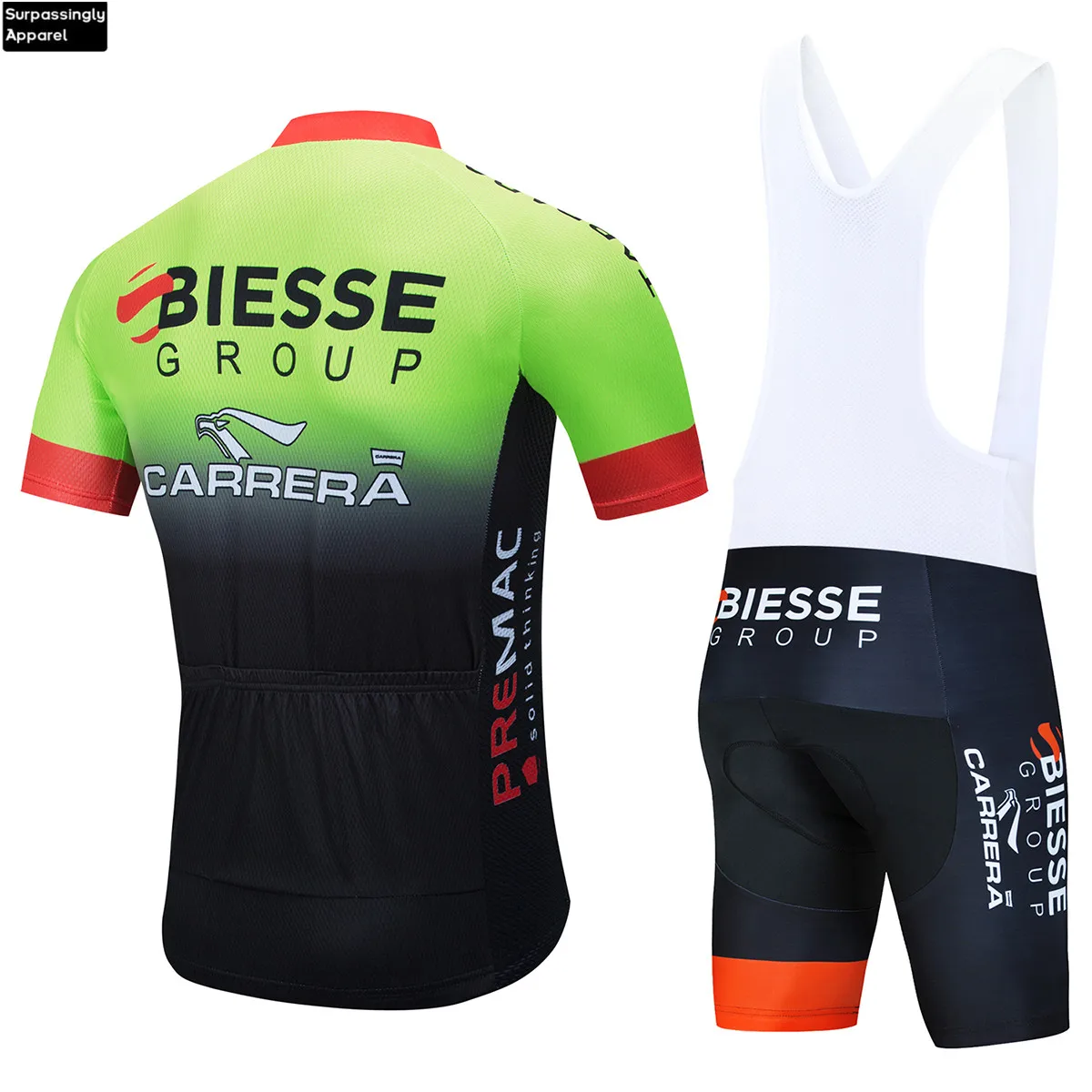 2019 зеленый мир Biesse Велоспорт команда Джерси 16D гелевые подушечки велосипедный