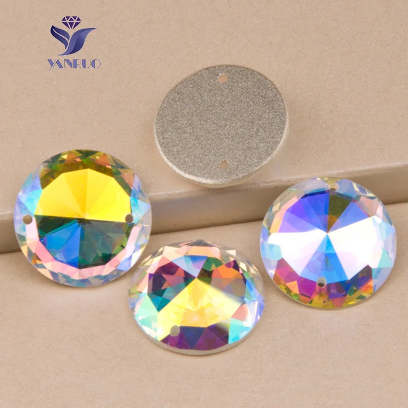 YANRUO 2003TH 10 45 мм сверкающий кристалл AB Chaton зеркало сшитое на стекле AAAAA шитье DIY