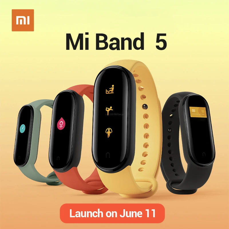

HOT SALE Xiaomi Mi SmartBand 5 Bracelet 1.1" AMOLED Screen 24h Heart Rate Sleep Monitor MiBand 5 Basic & NFC 2 Smart Version