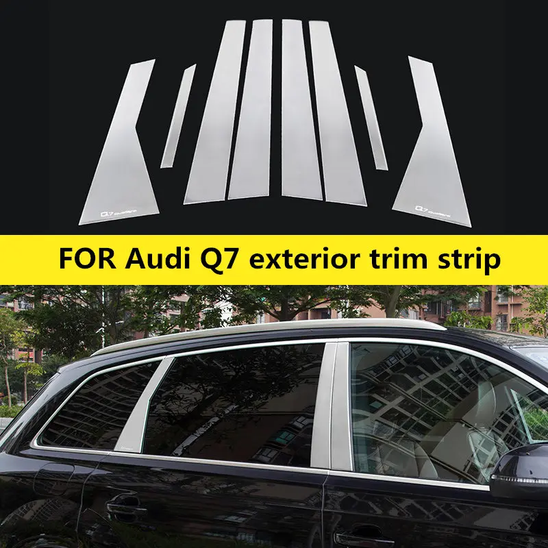 

Для Audi Q7 2016-2019, украшение для кузова автомобиля, яркая полоса, Декоративная полоса для переднего фотозеркала заднего вида