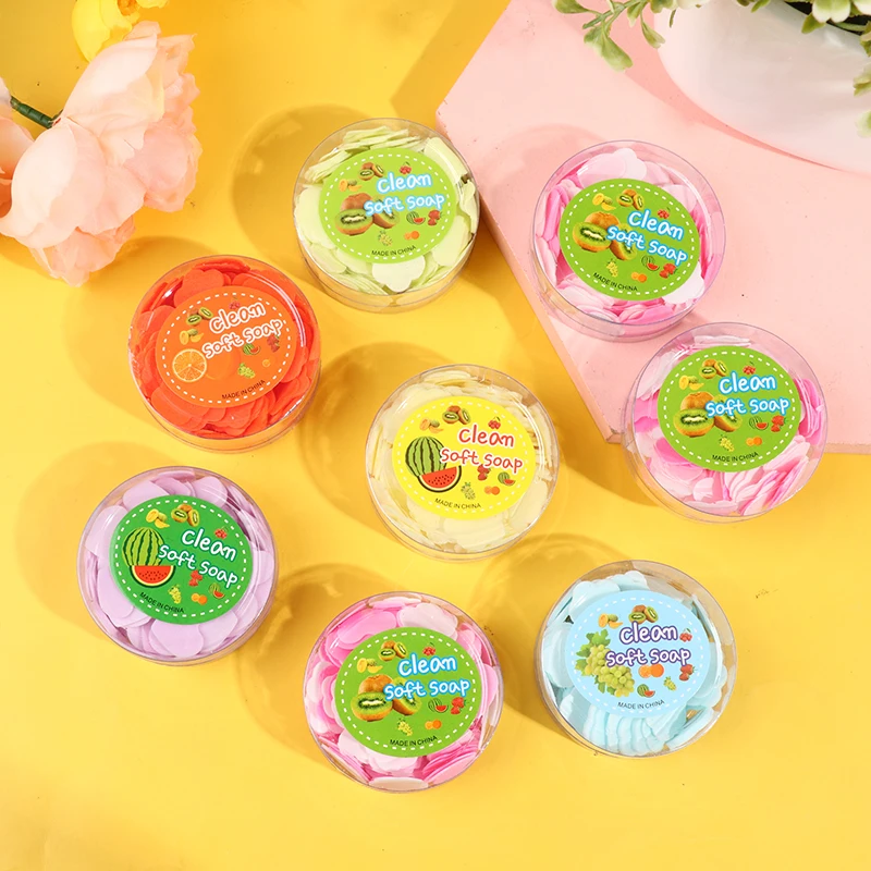 

Mini Cleaning Soaps Portable Hand Wash Soap Papers Scented Slice Washing Hand Bath Travel Small Soap