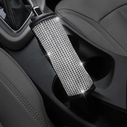 Handbrake Cover 1 Автомобильная подушка для шеи на сиденье защита Кристалл Авто подголовник поддержка отдыха путешествия чехол на рулевое колесо подголовник шеи талии подушка - Цвет: Handbrake Cover 1