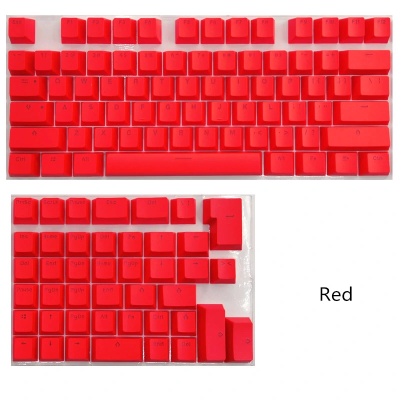 

PBT Keycaps For Mini Mechanical Keyboard Suit For 61/64/68/71/82/84 Layout Keyboard With Transparent RGB Letters