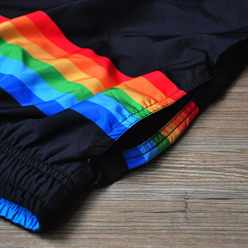 

Rainbow Printed Three-point Shorts Men's Foreign Trade Fashion Beach Sports Shorts Lined with Thin Casual Pants