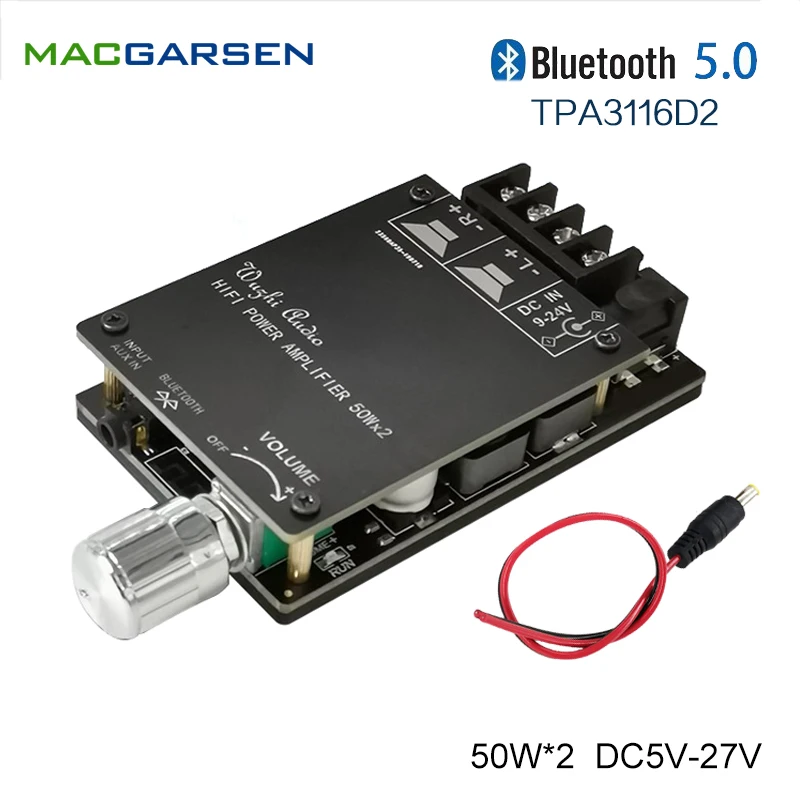 Усилитель 2,0 Ampli Bluetooth Amplificatore TPA3116 D2 Valvolare Amplificador стерео аудио 50 Вт * 2 HIFI Цифровой усилитель мощности