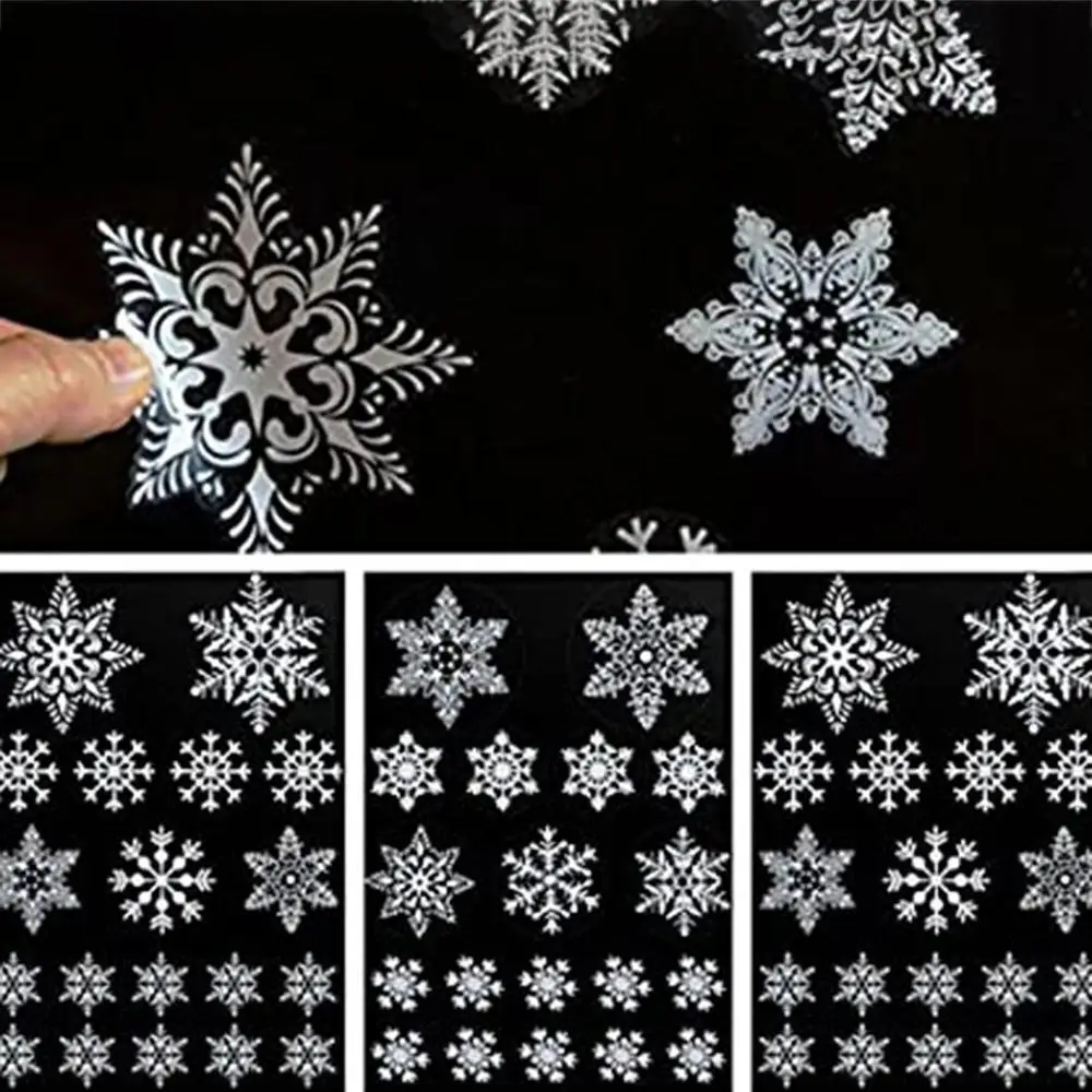 

57pcs set Creative Snowflake Christmas Santa Wall Stickers Window Glass Festival Decals Murals Christmas Decorations