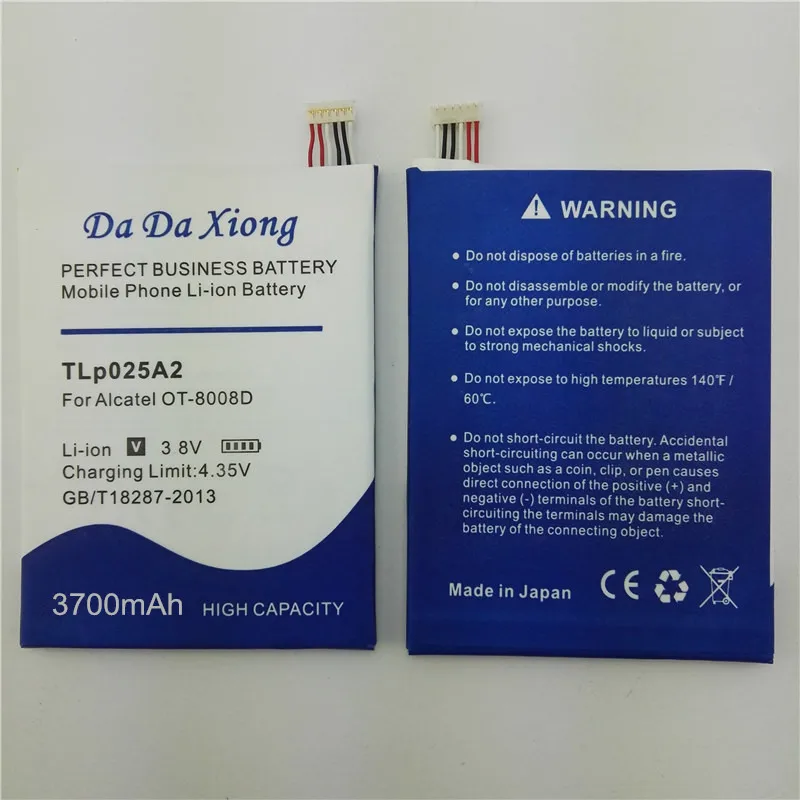 Аккумулятор TLp025A2 3700 мАч для Alcatel One Touch Idol X + 6043D Scribe HD OT-8008D TCL S960 Y710 Y900 аккумулятор |
