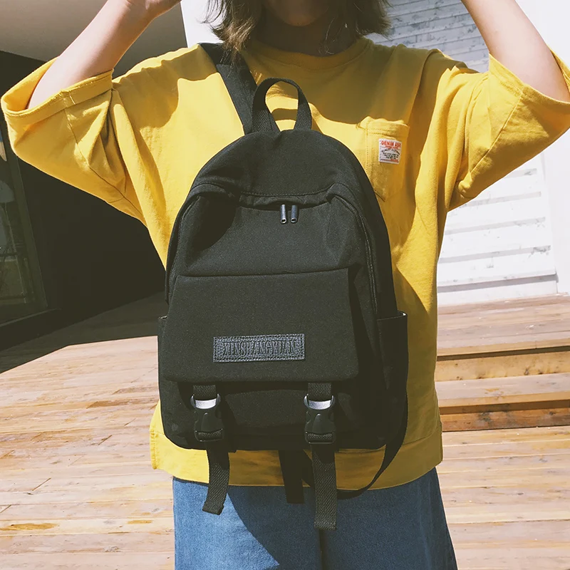 Модный холщовый рюкзак с надписью для женщин школьный ранец девочек-студентов