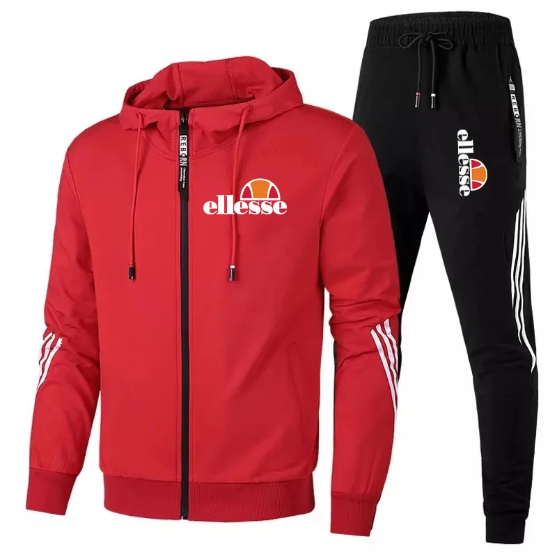 

2021 casual sportswear men's suit hoodie jogging pants two-piece new fashion zipper jacket hoodie suit sportswear men's suit