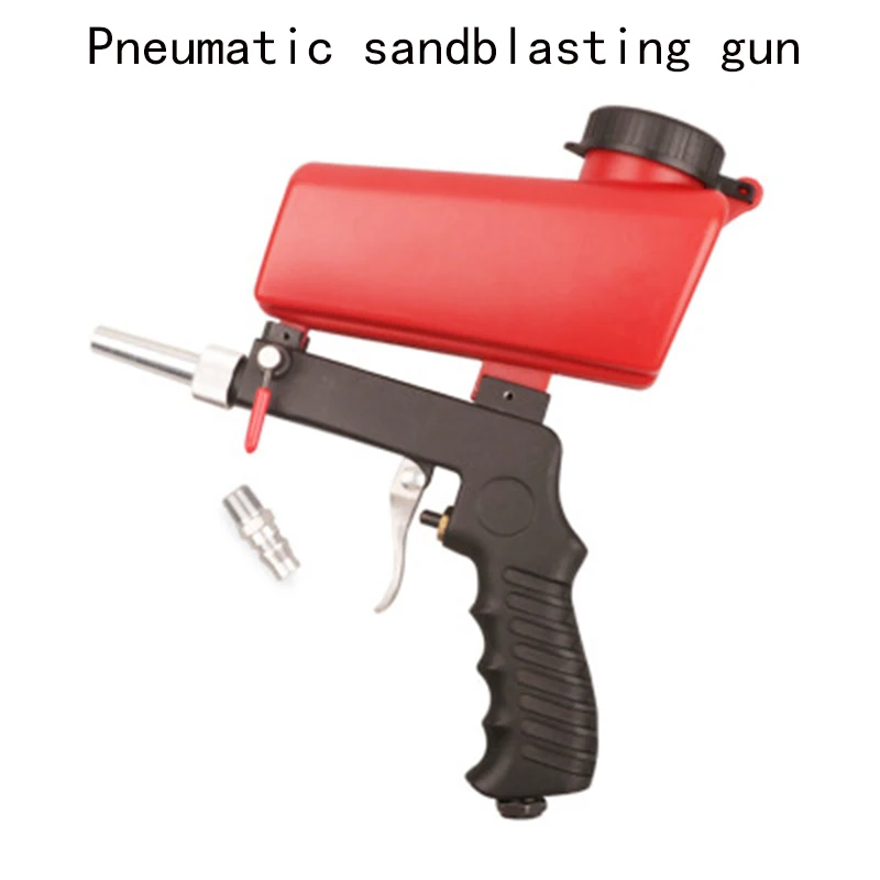 Portable Adjustable Gravity Sandblasting Gun Pneumatic Set Rust Blasting Device Mini Machine | Инструменты