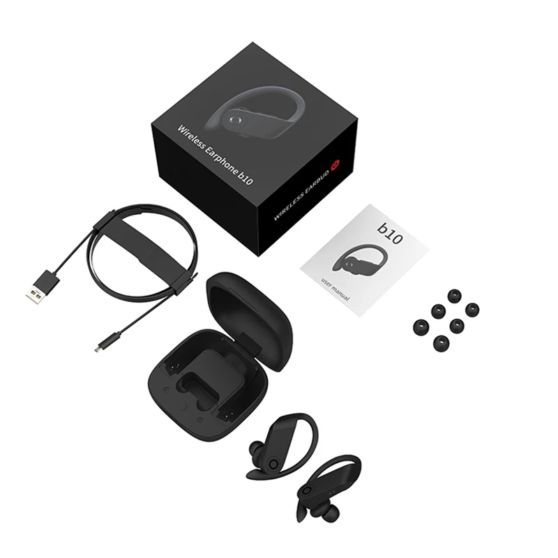 B10 Bluetooth 5 0 наушники Беспроводная Спортивная гарнитура Tws стерео с микрофоном