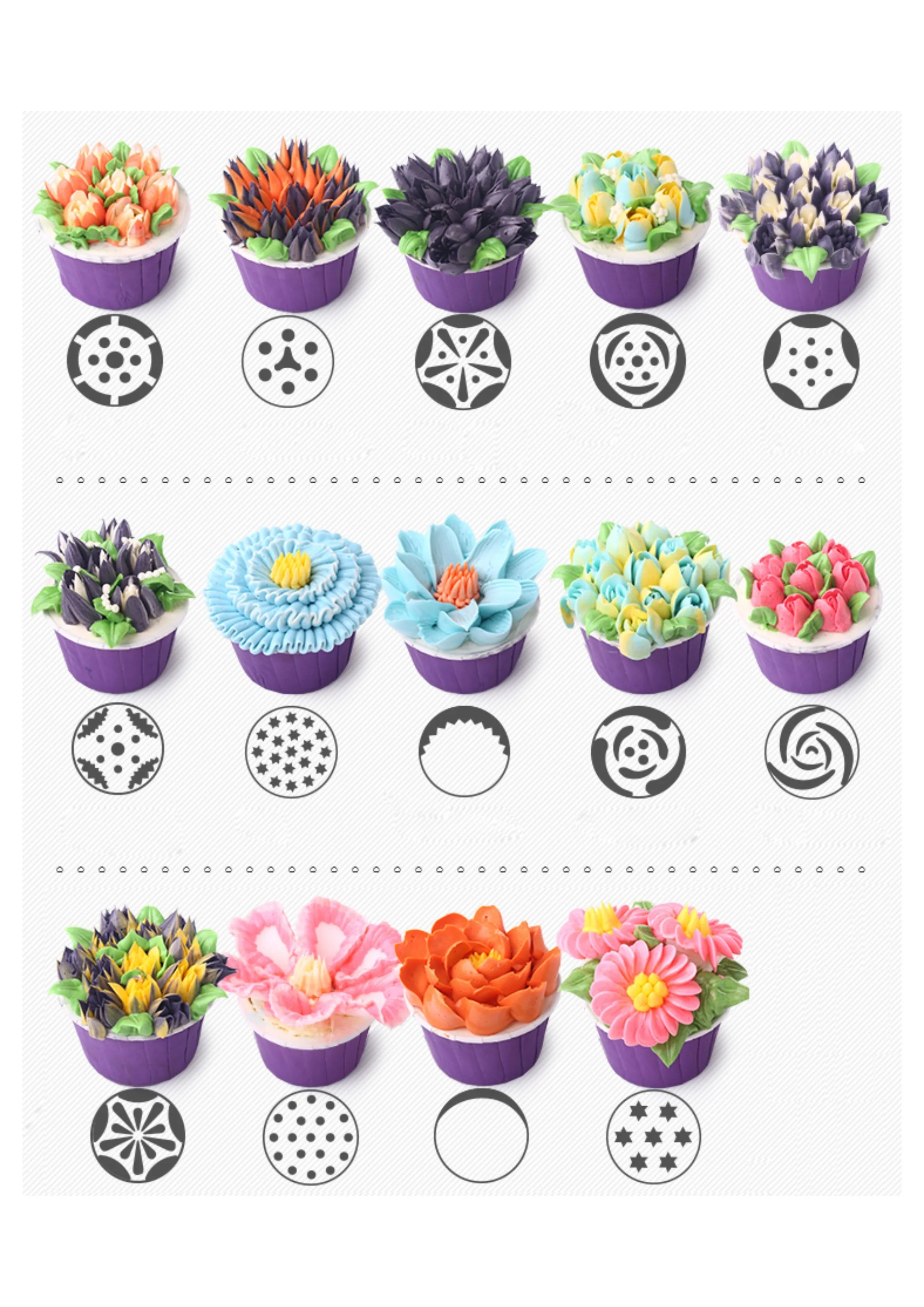 14 шт. инструменты для обледенения тортов Кондитерские насадки набор мешков