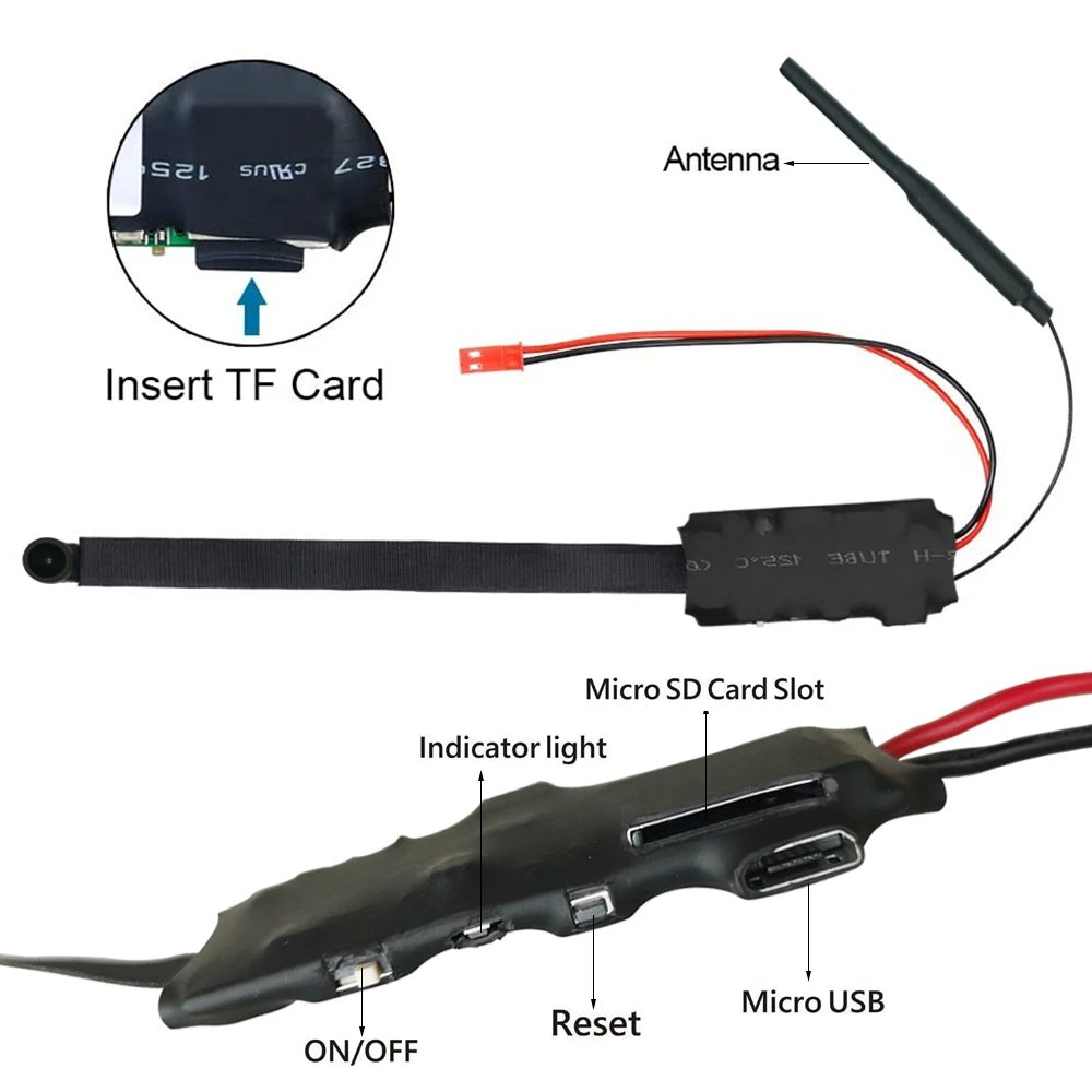 Популярная портативная миниатюрная IP камера сделай сам 1080P с Wi Fi и микромодулем P2P