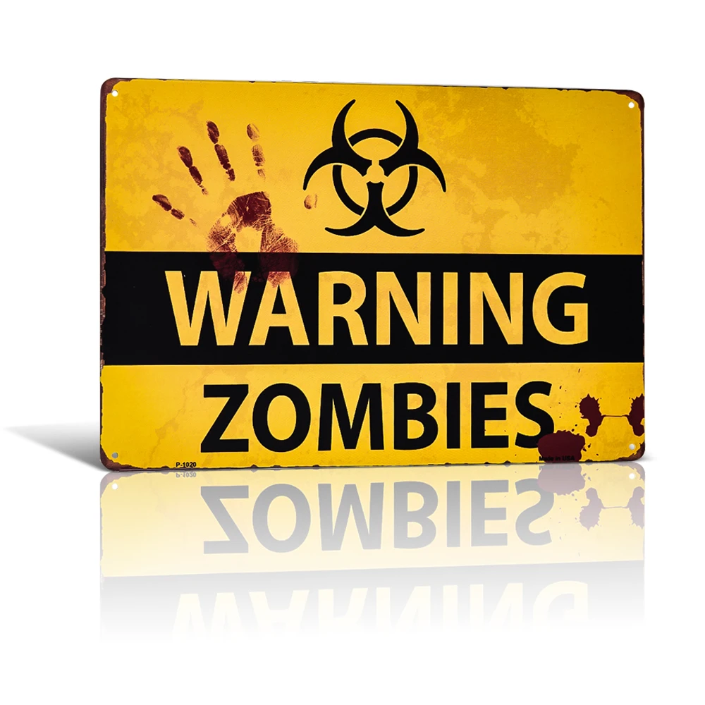 

Металлическая Жестяная Вывеска «Zombies» для мужчин, декор для гостиной, офиса, настенного декора