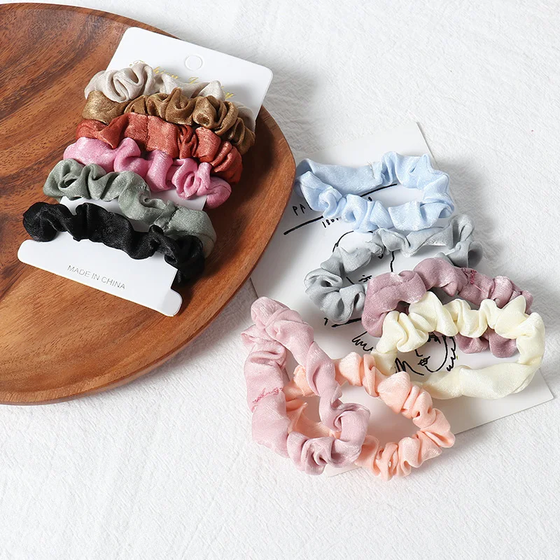 

Candy Color Elstic Adjustable Hair Ring 27 Colors Hair Ties Rope Female Women Ponytail Hair Accessories 1Set