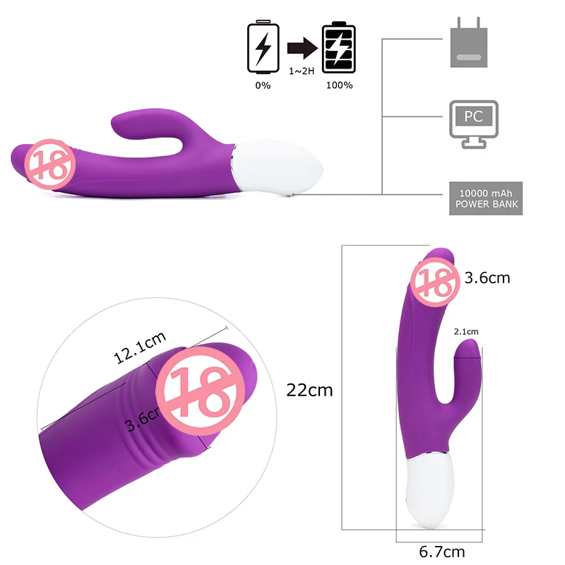 G Spot Вибратор с кроликом мощный секс игрушка для мастурбации женщин