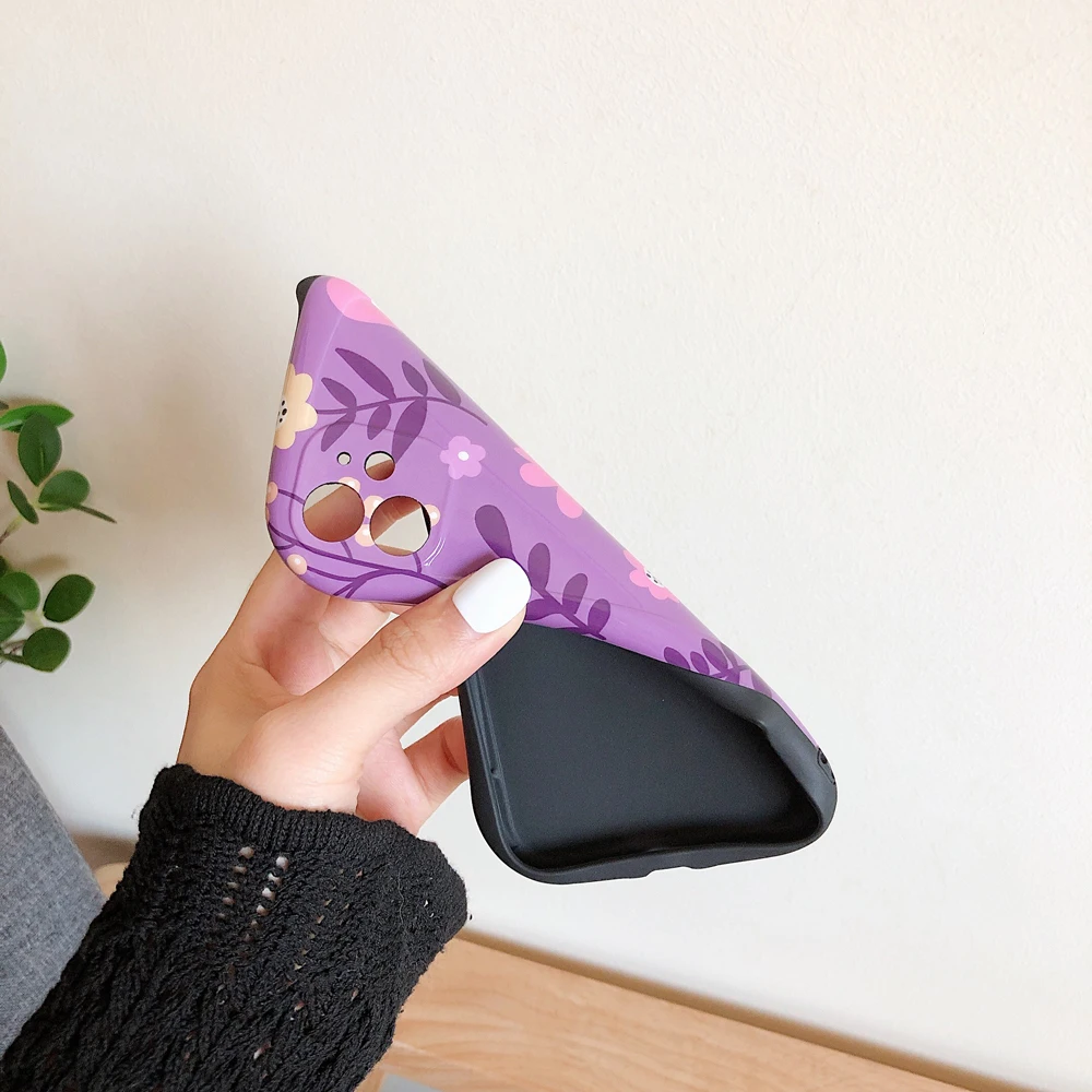 for iphone 11 pro max 11pro xs max xs x xr 7 8 plus case full protect camera small thin waist anti knock soft floral cover funda free global shipping