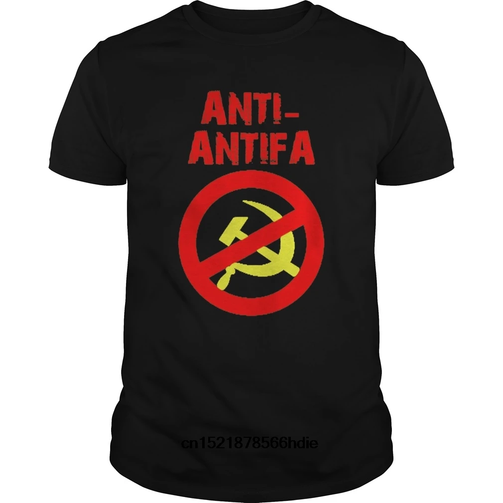

Funny Men t shirt Women novelty tshirt Anti-Antifa - Anti-Communist Commie T-Shirt cool T-Shirt