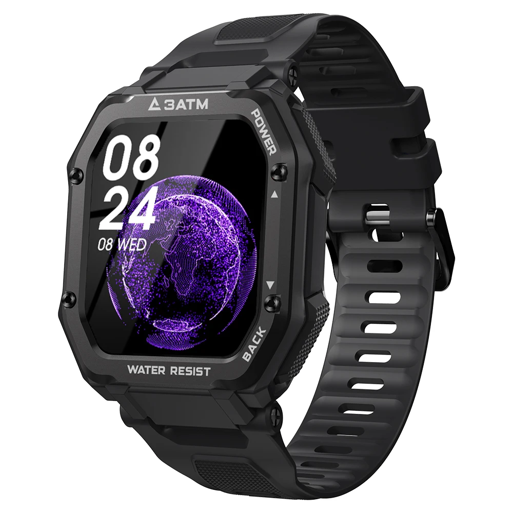 

LOKMAT C16 Смарт-часы Для мужчин 1,69 "сенсорный экран для сердечного ритма крови Давление мониторинг сна Водонепроницаемый Фитнес трекер Smartwatch