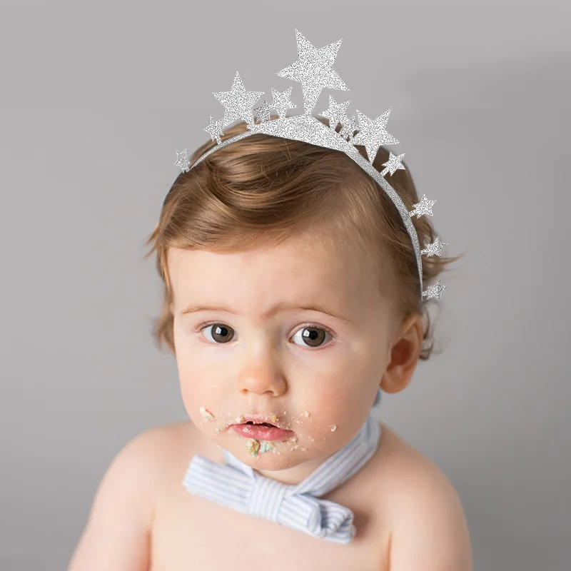 6 шт Золотая/Серебряная/Розовая корона для принцессы бумажная повязка на голову