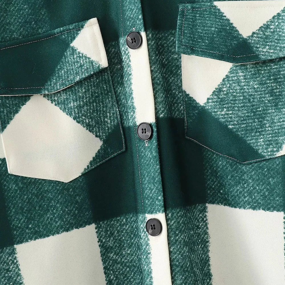 

2021 New Women Oversized Coat Long Checked Casual Fashion Chic Women Jackets Long windbreaker Outfits