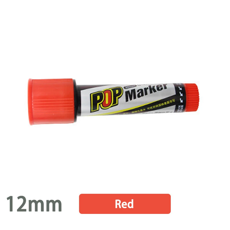 12mm Red Несколько цветов Несколько ручек маркеры Кисть ручка ручная роспись плакат кисть фломастер на масляной основе может быть крашена поп-ручка - Цвет: 12mm Red