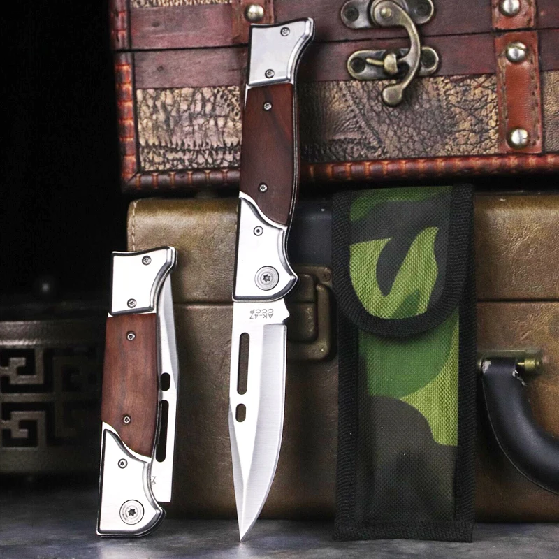 Походный нож высокой твердости складной для самообороны с креплением на