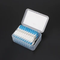 20 200pcs double floss head hygiene dental silicone interdental brush toothpick
