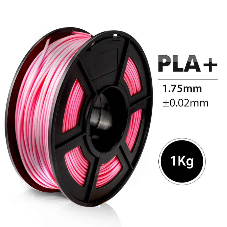 PLA PLUS Pink SUNLU PLA/PLA+ нить для 3d принтера 1,75 мм 1 кг с катушкой PLA/PLA Plus, нить для 3D печати, ручка, детский гаджет - Цвет: PLA PLUS Pink