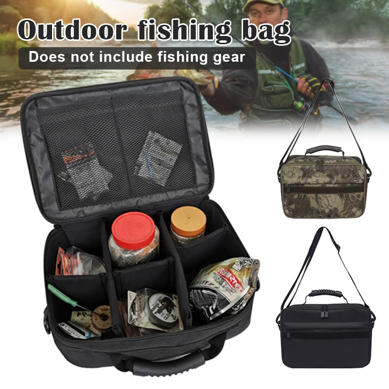

Fishing Tackle Bag Fishing Reel Gear Strap Bag Oxford Portable Waterproof Organizer Storage for Spinning Fly Reels Handbags BHD