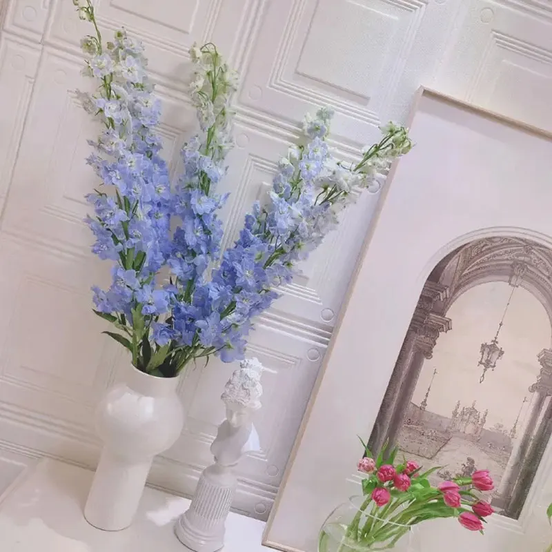 Искусственные шелковые цветы Delphinium 85 см для свадебного украшения вечеринки