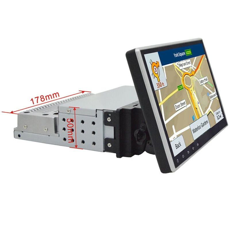 HFES 10 1 дюймов Din Android 9 четырехъядерный 2 + 32G автомобильный стерео GPS WIFI DAB Mirror