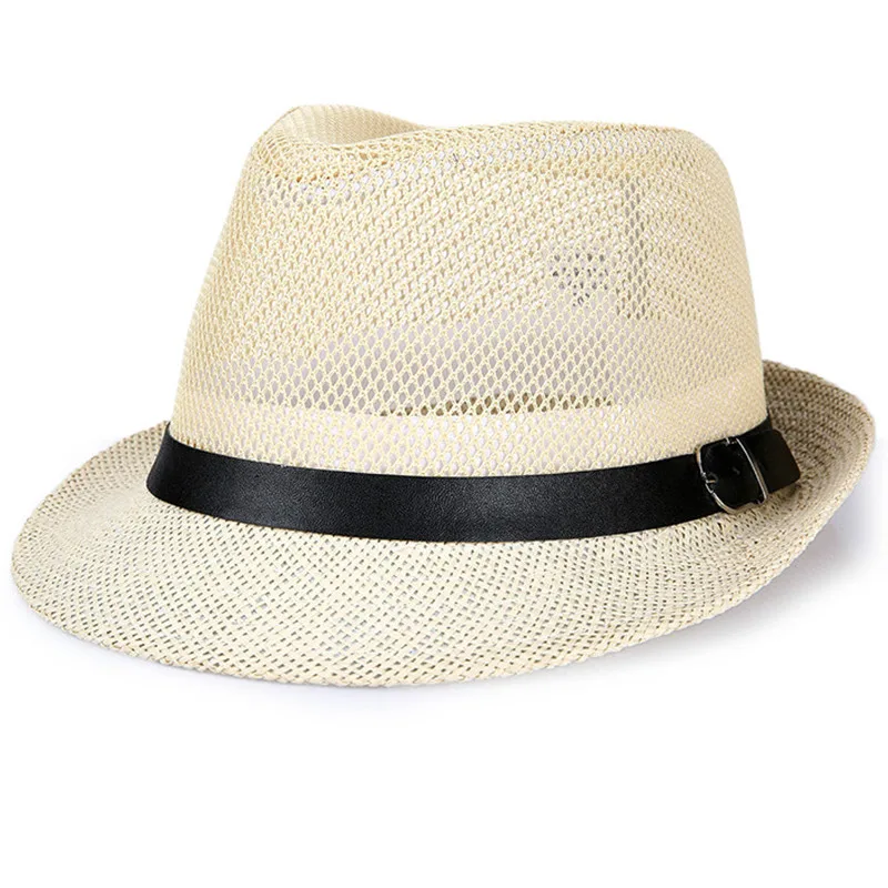 Панама с сетчатым ремешком для мужчин и женщин соломенная шляпа от солнца в стиле