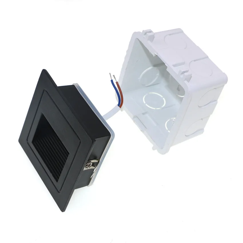 4 упаковки 3 Вт Светодиодный светильник для лестницы со встроенной коробкой