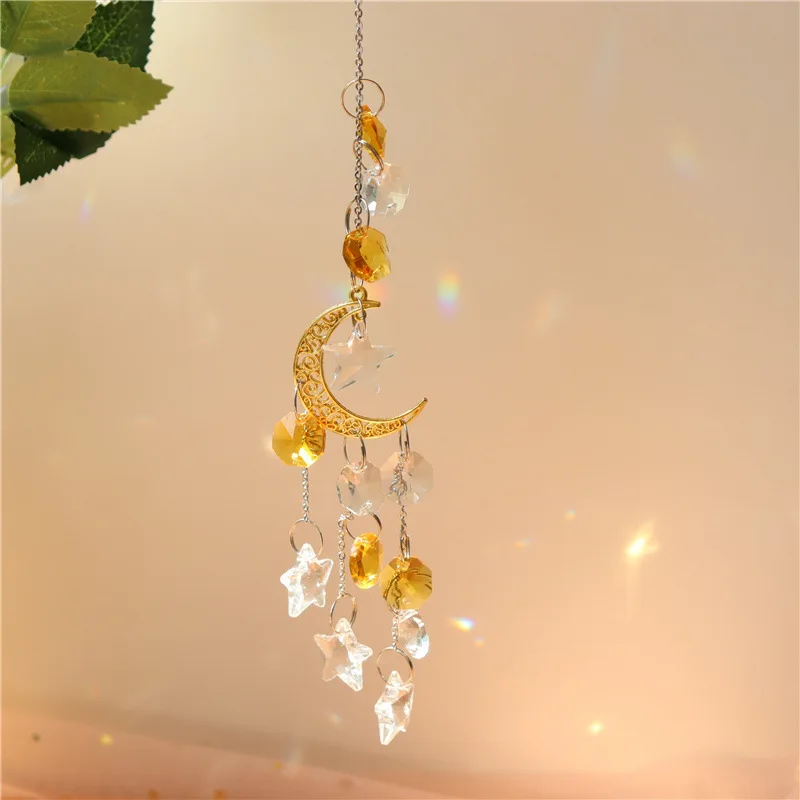 

Window Beautiful Hanging Ornament Crystal Prism Suncatcher Crystal Pendant For Indoor Garden LXY9