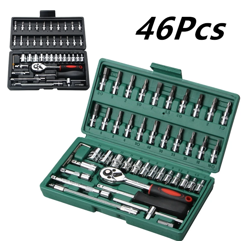 46 шт. гаечный ключ набор отверток из углеродистой стали комбинированный для
