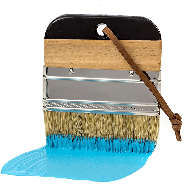 

2 Pack Bristles Chalk & Wax Flat Brush Set Perfect for Large & Detailed Surfaces -Painting,Waxing,Home Decor