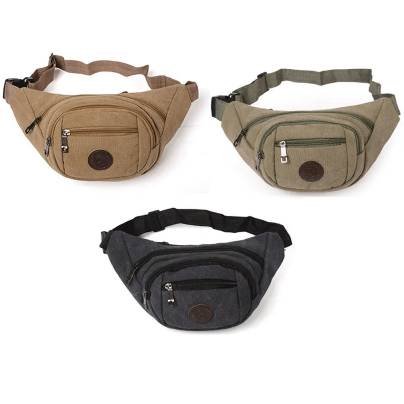 Мужская холщовая барсетка сумка мессенджер поясная дорожная сумка|Поясные