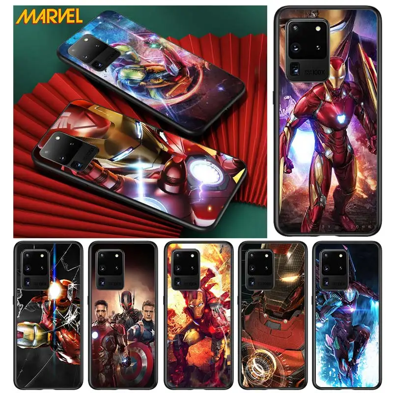 

Iron Man Cool Marvel for Samsung S20 FE Ultra Plus A91 A81 A71 A51 A41 A31 A21 A11 A72 A52 A42 A22 Soft Black Phone Case