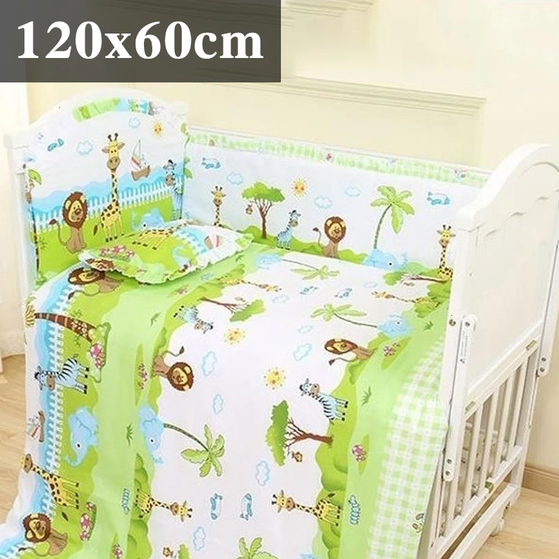 island 120x60cm 5 шт. натуральный хлопок детское постельное белье Комплект для бампера мягкий съемным моющимся коляска для новорожденных Детское постельное белье детская кроватка бампер детская комната с декором на утолщенной - Цвет: island 120x60cm