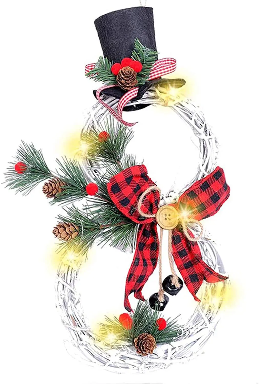 

Новогодняя 2022 Рождественская светодиодная гирлянда, украшения, подвесное украшение для дома, Рождество 2021, настенное освещение для двери и ...