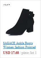 SAGACE hot women boots New Fashion Leopard-Printed Short Plush Winter Warm Shoes High-Heeled Slip-On Ankle Boot mujer#35