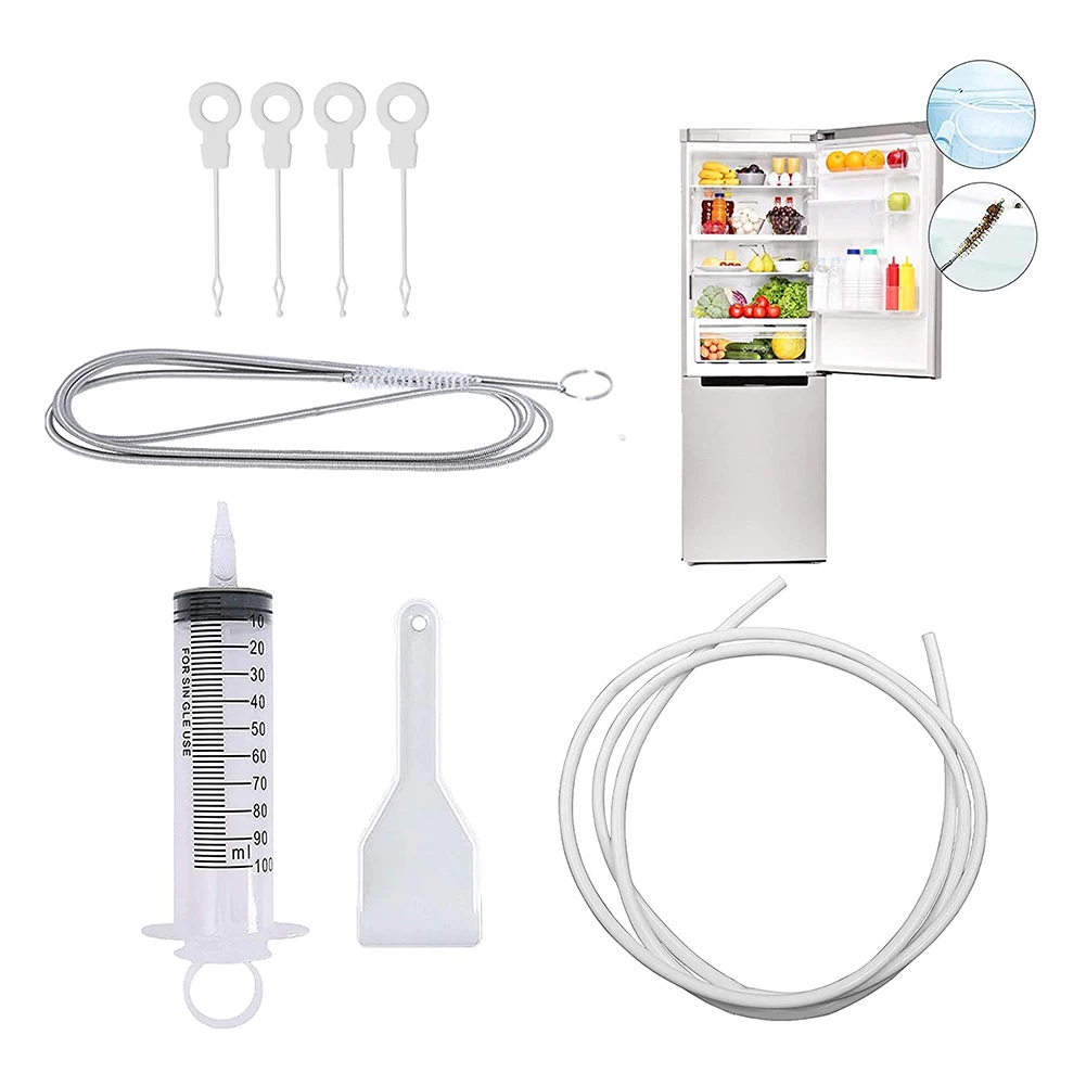 

Очистители для слива в холодильнике, щетка для чистки отверстий, Очиститель сабо для холодильника, универсальный скребок для чистки труб, о...