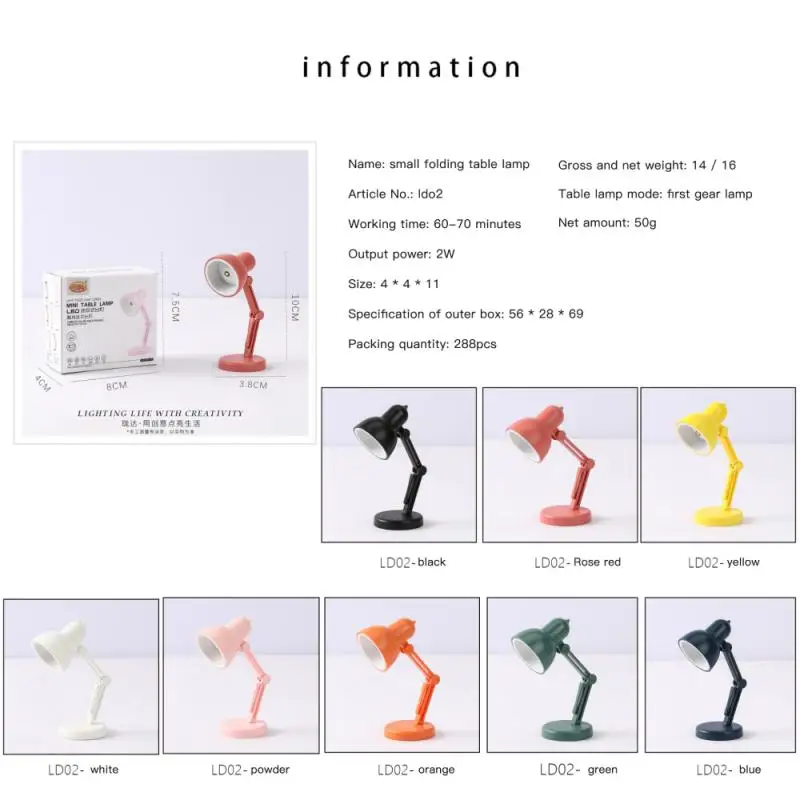 

Book Lamp Mini Small LED Desk Lamp Folding Night Light Magnetic Lighting Desk Eye Desk Lamp Indoor Lighting LED Desk Lamps Home